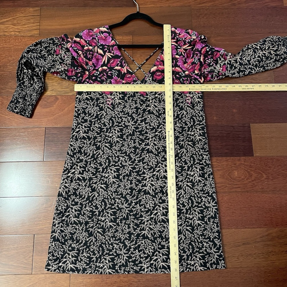 Anthropologie Cyree Floral Tunic Mini Dress Boho Lined Dark $168‎ Sz 6 NWT B44 - Picture 10 of 12